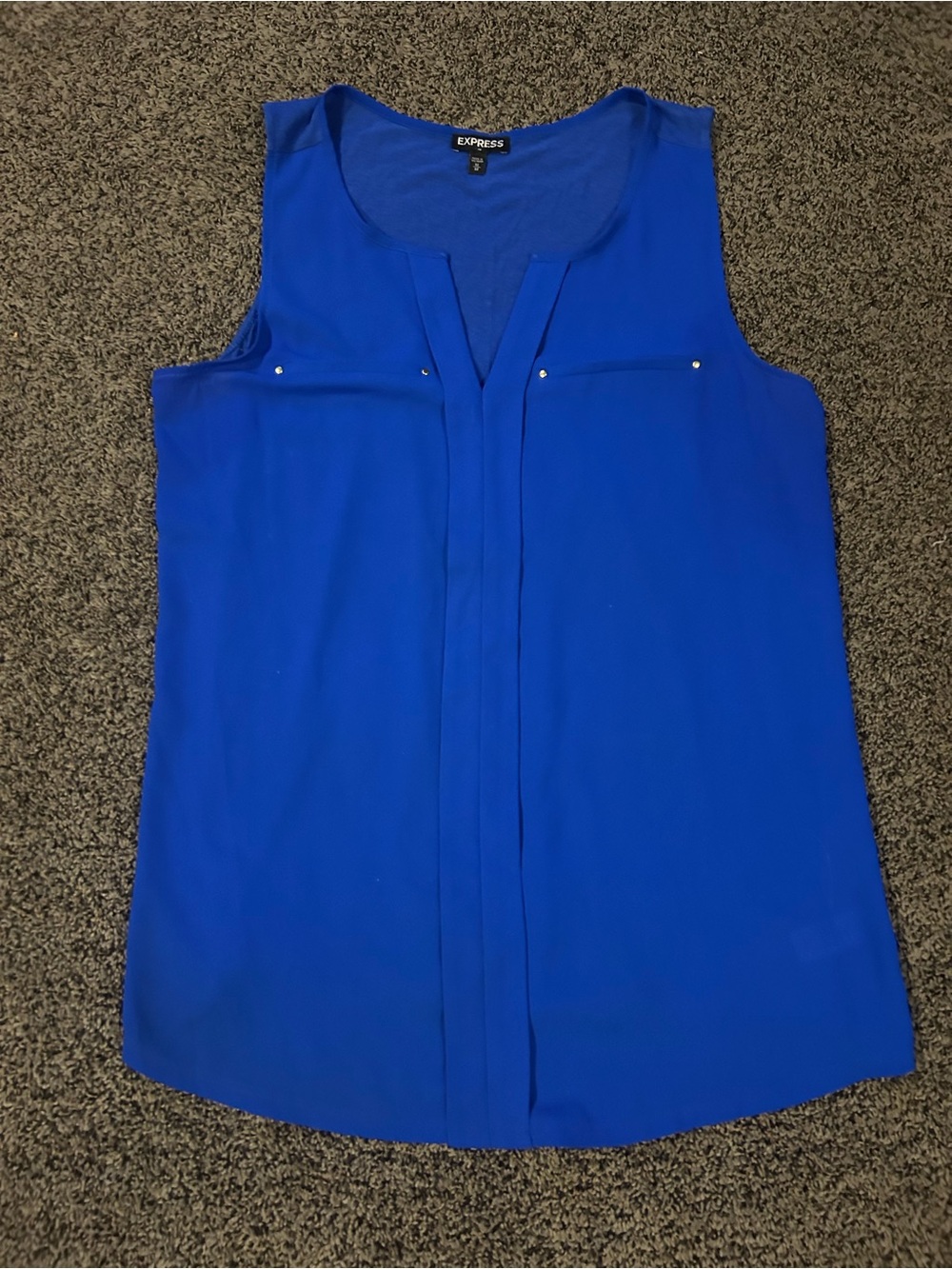 Express Royal Blue Sleeveless V-Neck Camisole